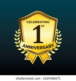 1st Anniversary Template Vector Design. Illustration of Anniversary Template 