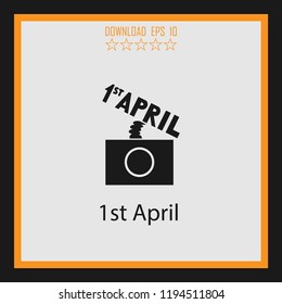 1st April vector icon