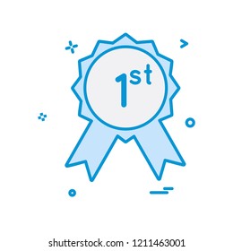 1st badge icon design vector