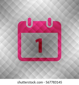 1st Calendar premium red grid gradient logo / icon design