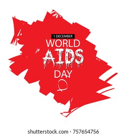 1st December World Aids Day poster. World AIDS Day concept