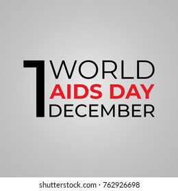 1st December World Aids Day concept. Vector illustration EPS 10