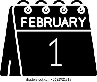 1st of February Line vector Icon Design