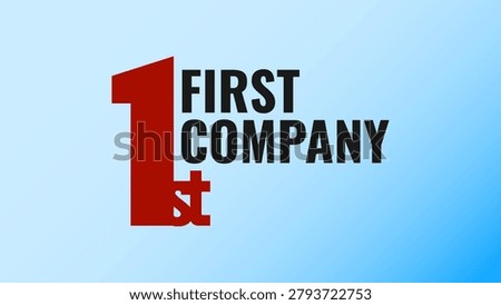 1st first company logo template design