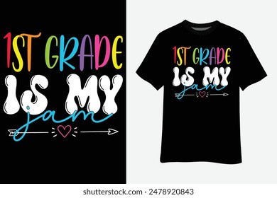 1st First Grade Jawsome Back To School T-shirt Design