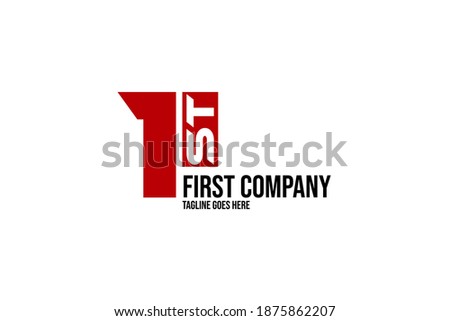 1st or first. minimalist, clean, strong company logo
