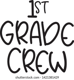1st grade crew hand lettered