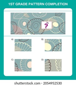 1st Grade Pattern Completion Questions