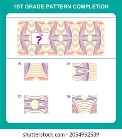 1st Grade Pattern Completion Questions