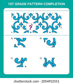 1st Grade Pattern Completion Questions