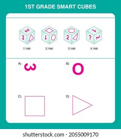 1st grade smart cube questions
