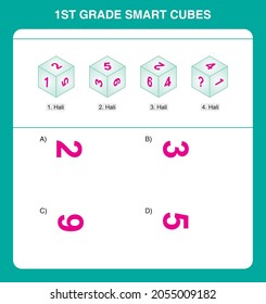1st grade smart cube questions