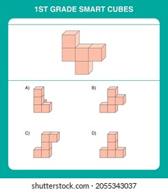 1st grade smart cube questions