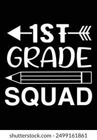 1st grade squad EPS file for cutting machine. You can edit and print this vector art with EPS editor.