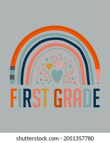 1st Grade Squad Teacher Student Team t-shirt - vector design illustration, it can use for label, logo, sign, sticker for printing for the family t-shirt.