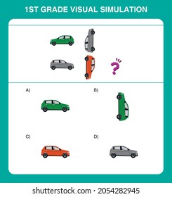 1st grade visual simulation questions