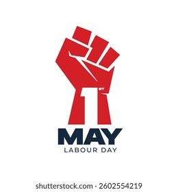 1st Internationl May Labor Day, typography emblem