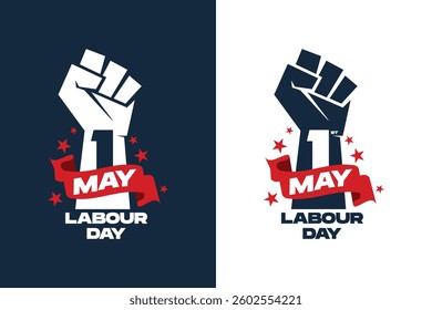 1st Internationl May Labor Day, typography emblem