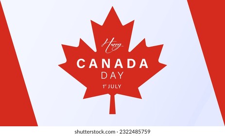 1st july canada country celebration greeting design. canada independence day, national day, big celebration, complete with canadian flag and balloons