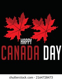 1st of July Canada Day T-Shirt Design. Ready to print for apparel, poster, illustration. Modern, simple, lettering.

