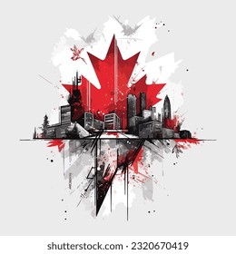 1st of July Canada Day T-Shirt Design Vector