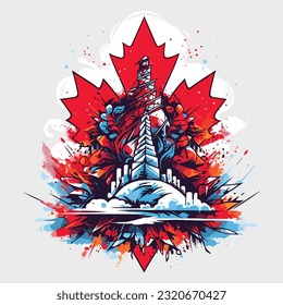 1st of July Canada Day T-Shirt Design Vector