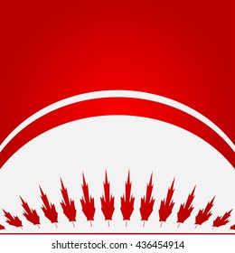 1st of July Canada Independence Day Abstract background. Canada Day Queen Day creative backdrop. Canadian Day background, banner, greeting card template. Symbol red background. Vector Illustration