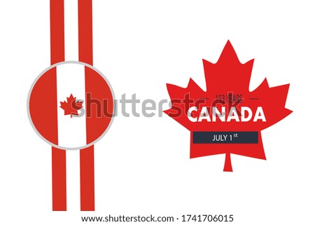 1st of July Canada Independence Day Abstract background. Canada Day Queen Day creative backdrop. Canadian Day background, banner, greeting card template. Symbol red background. Vector Illustration -4 