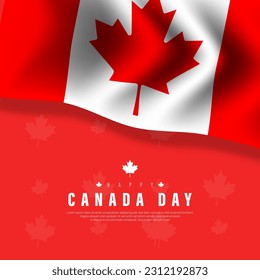 1st of July, Happy Canada Day, Vector illustration