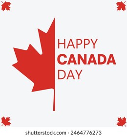 1st July independence day of Canada vector illustration. Canada Day. Eps file.