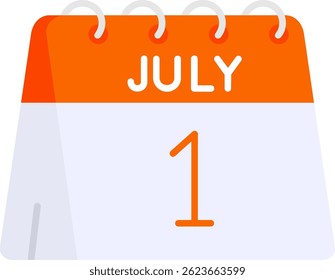 1st of July Line vector Icon Design