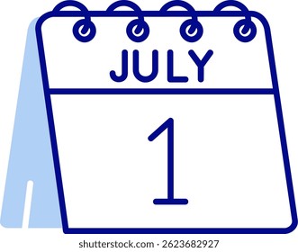 1st of July Line vector Icon Design