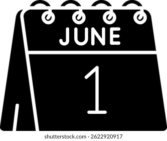1º de junho Linha vetor Ícone Design