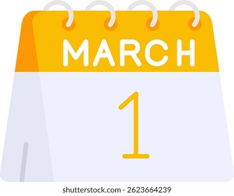 1st of March Line vector Icon Design