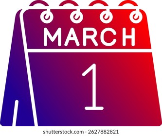 1st of March Line vector Icon Design