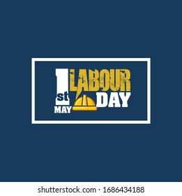  1st May Happy Labor Day Vector Illustration with Text
