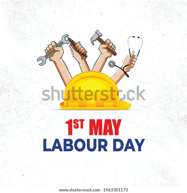 1st May Happy Labour Day International Stock Vector (Royalty Free ...