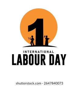 1st May International Labor Day Vector Design on White Background | Workers' Day Illustration