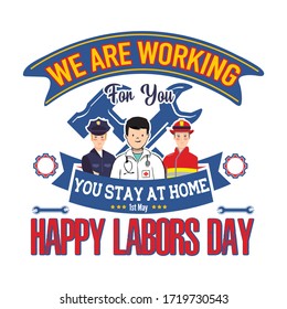 1st may international labors day t-shirt design. Labors day aweosme quote t-shirt design 2020.