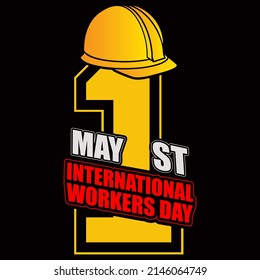 1st May International Workers Day. Labor Day vector illustration format that are perfect for t-shirt, coffee mug, poster, cards, pillow cover, and sticker design.