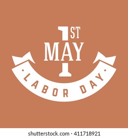 1st May Labor Day badge design. vector illustration