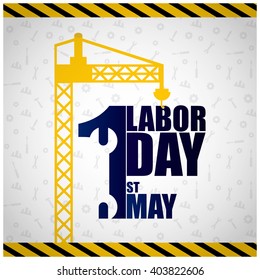 1st May Labor Day. May first workers day icon EPS 10 vector royalty free stock illustration for greeting card, ad, promotion, poster, flier, blog, article, social media, marketing