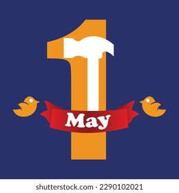 1st May Labor Day Vector Free Download