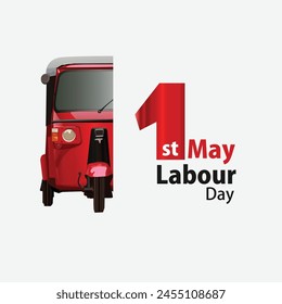 1st May Labour Day Illustration vector based drawing.
