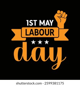 1st may labour day typography vector art for Labour day
