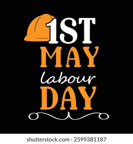1st may labour day typography vector art for Labour day
