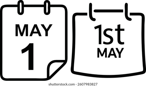 1st May typography vector art design