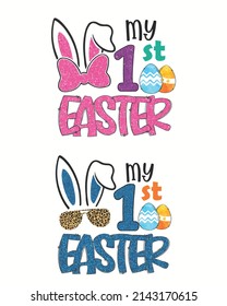 1st my easter bunny vector illustration. Easter Background