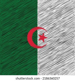 1st November Algeria Revolution Day Flag Design