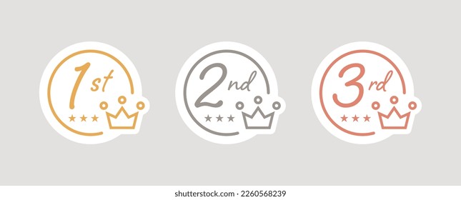 Platz 1 2. Platz 3 Rangliste Symbol Vektorgrafik